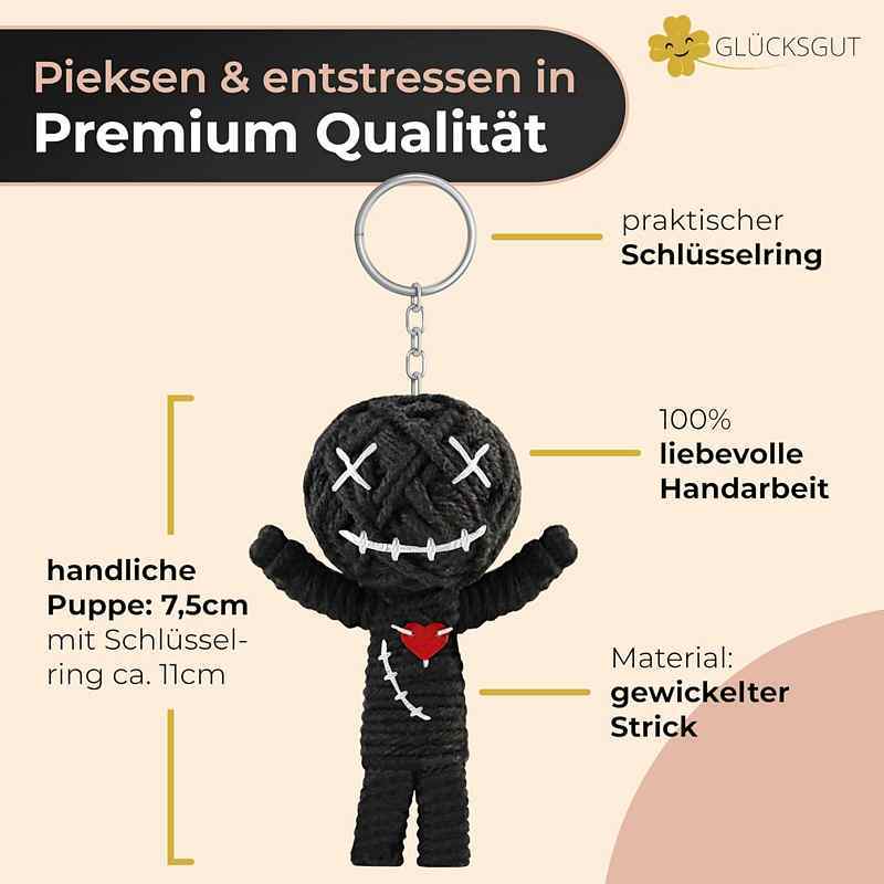 Voodoo Puppe mit Nadeln - Abmessungen