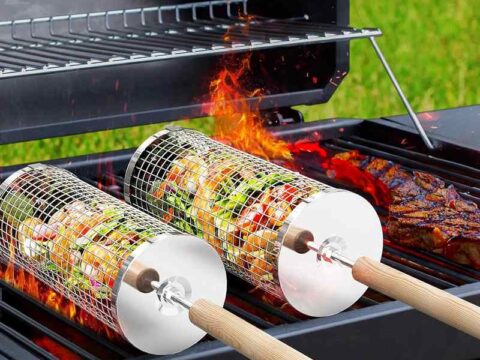Rollender Grillkorb