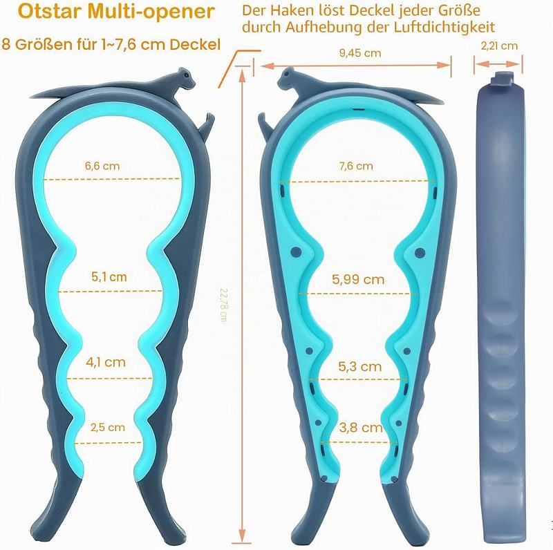 Glasöffner Deckelöffner Abmessungen