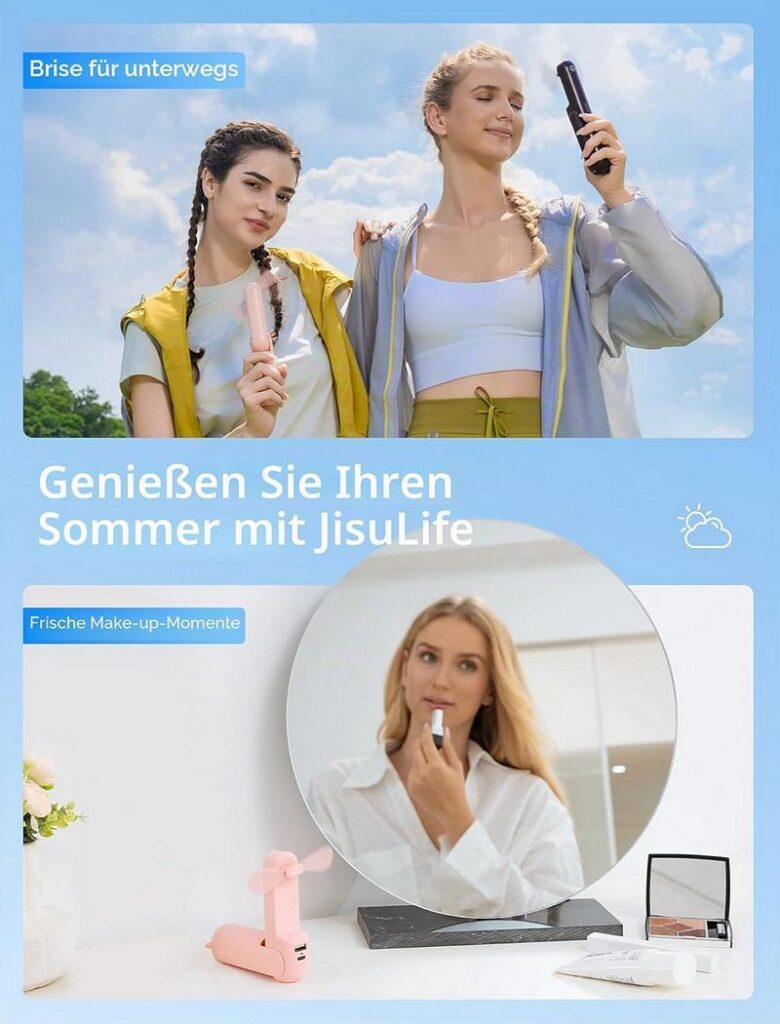 Mini Handventilator 3-in-1 unterwegs