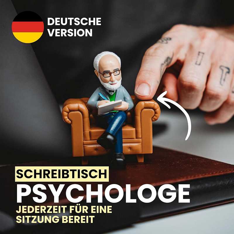 Schreibtisch Psychologe Knopfdruck